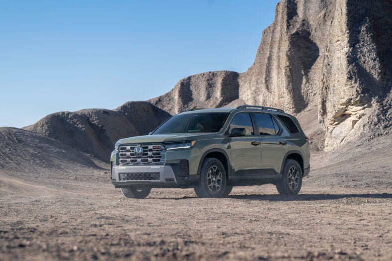 The Front End Of The 2026 Honda Pilot Trailsport