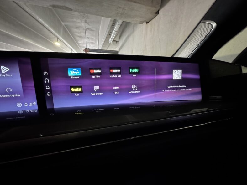 The Passenger Screen In The Cadillac Escalade Iq