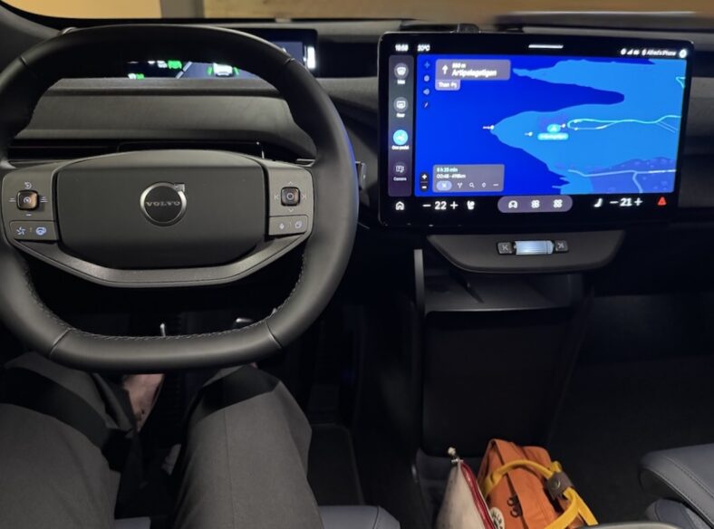 The View From The Front Seat In The Volvo Ex60