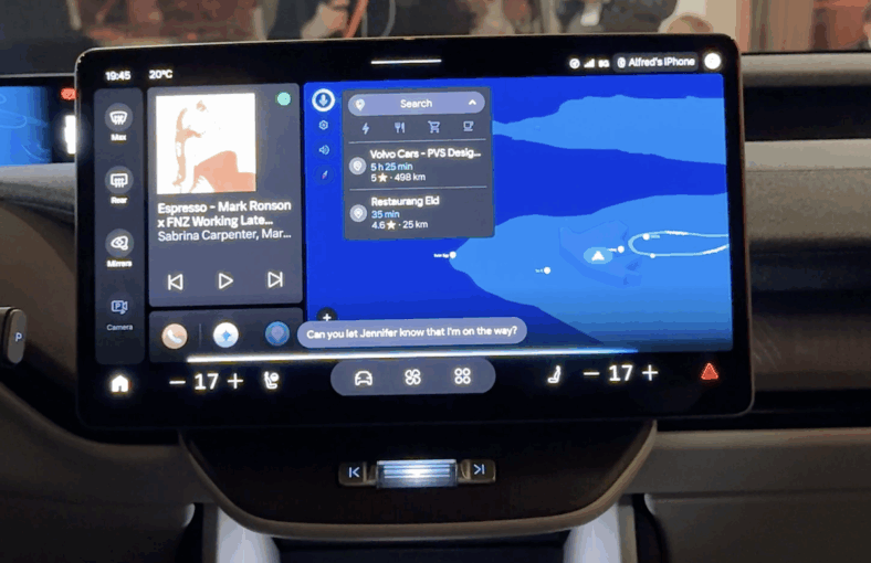 Volvo Ex60 Google Gemini Interface