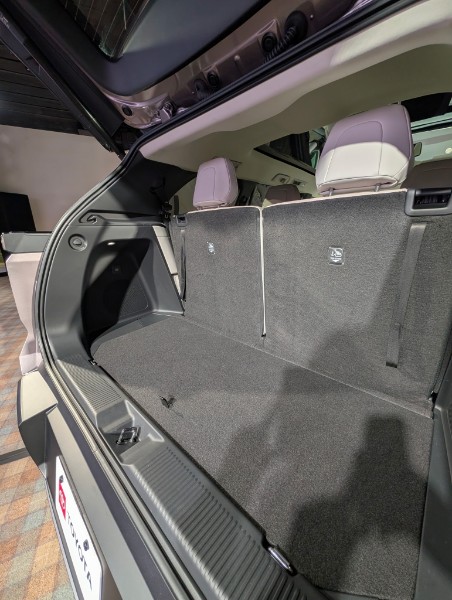 The Trunk Space In The 2027 Toyota Highlander Ev With The 3Rd Row In Use