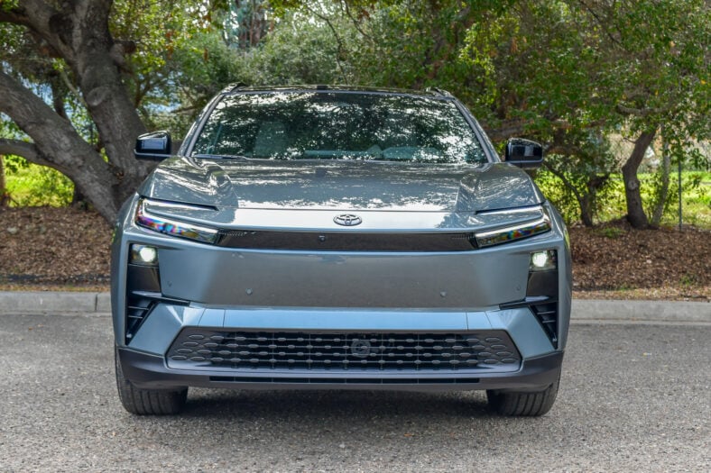 The Very Front End Of The 2026 Toyota C-Hr, Highlighting The Hammerhead Headlight Design