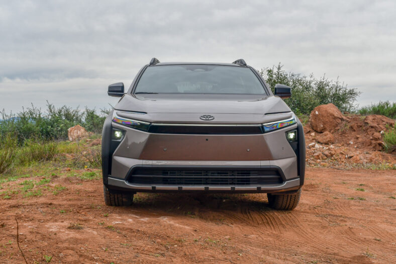 The Very Front End Of The 2026 Toyota Bz Woodland