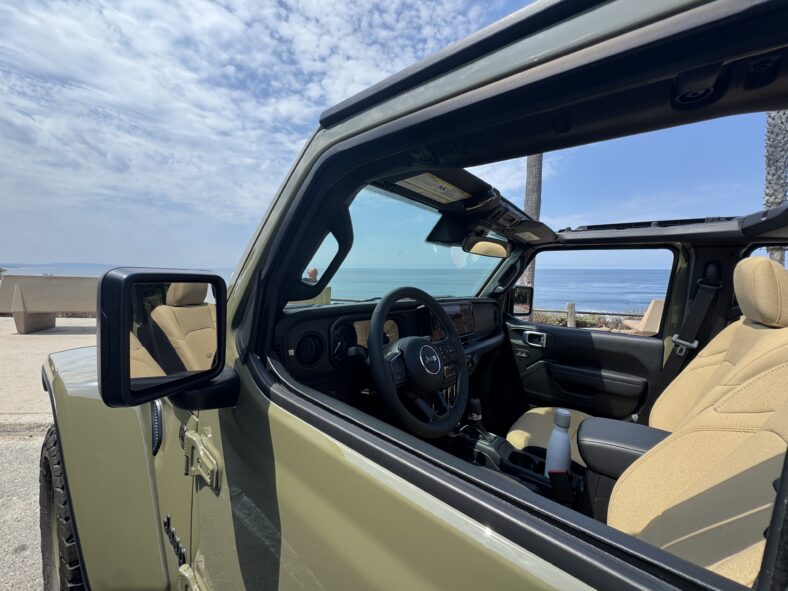 The 2025 Jeep Wrangler 4xe Was Made to Off-Road, But It's a Perfect Fit For Beach Life 6 The Interior Of The 2025 Jeep Wrangler 4Xe Willys