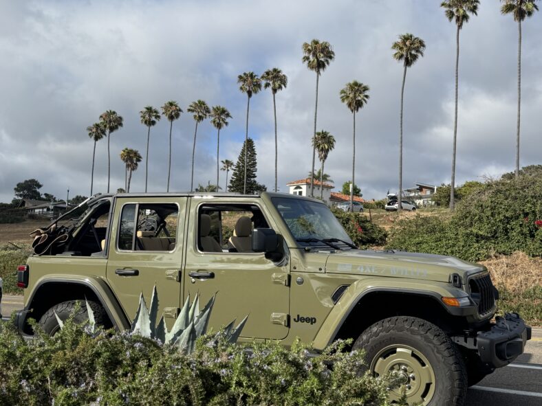 The 2025 Jeep Wrangler 4xe Was Made to Off-Road, But It's a Perfect Fit For Beach Life 12 The 2025 Jeep Wrangler 4Xe Willys Parked At The Beach