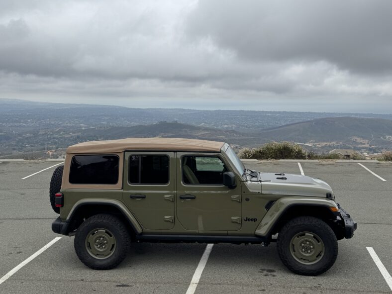 The 2025 Jeep Wrangler 4xe Was Made to Off-Road, But It's a Perfect Fit For Beach Life 9 The 2025 Jeep Wrangler 4Xe Willys Parked Near A Vista