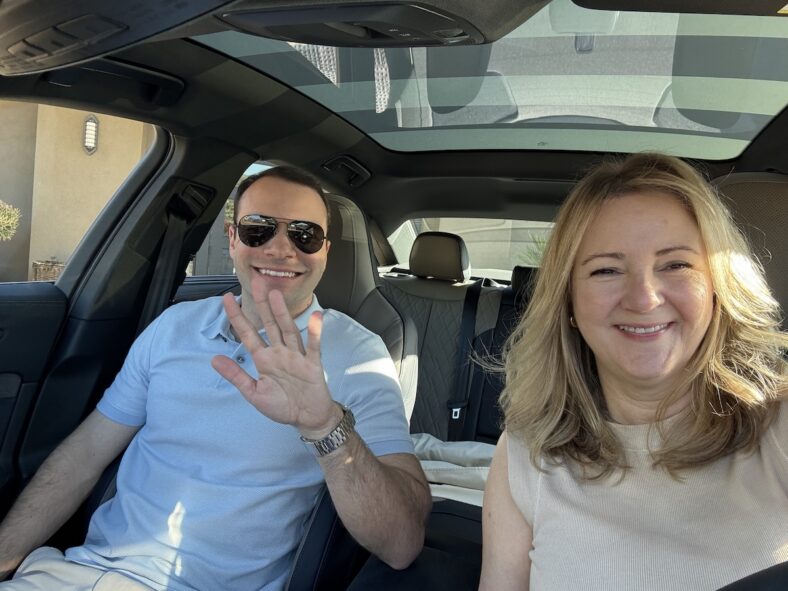 2026 Audi A6 TFSI First Drive: When a Trophy Sedan Is What You Need (And Deserve) 3 My Drive Partner Kyle And Me In The Audi A6; Notice The Sunroof Glass!