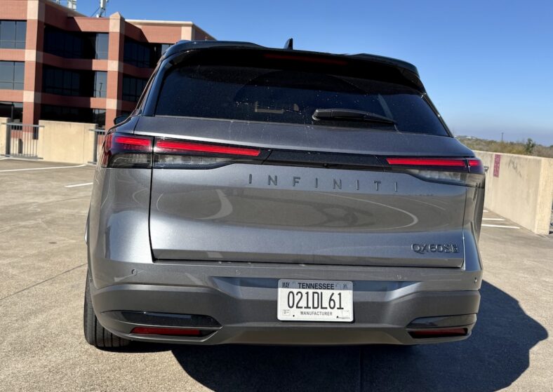 The Rear End Of The Infiniti Qx60 Sport