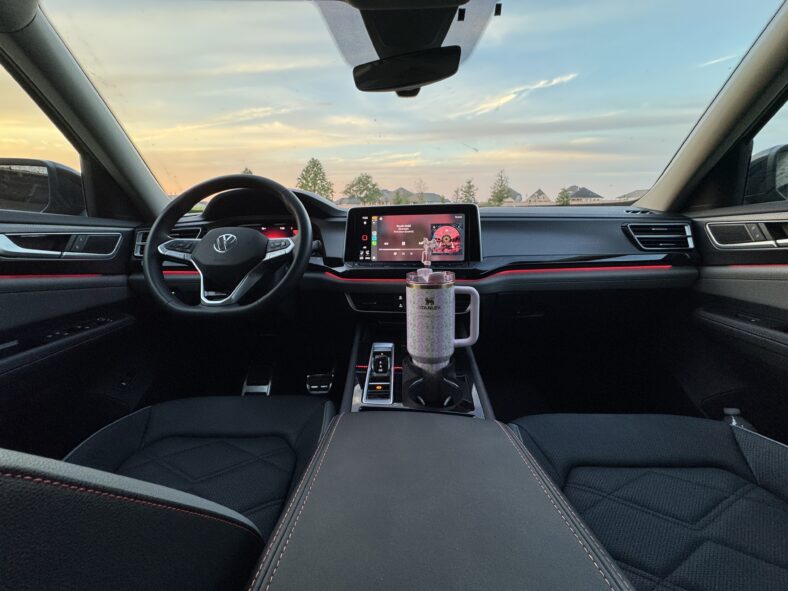 A View Of The Driver'S Seat Inside The 2025 Vw Atlas Peak Edition